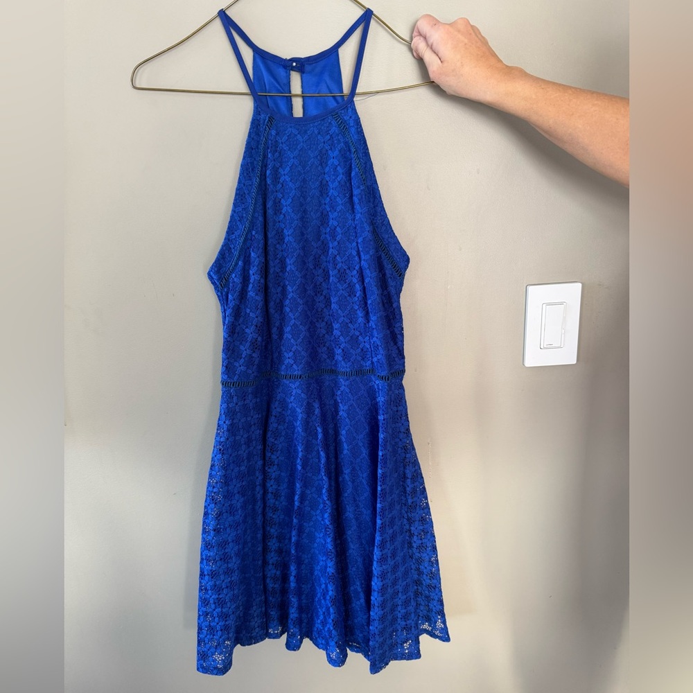 B Darlin Royal Blue Lace Dress